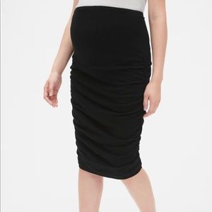 GAP Maternity Ruched Pencil Skirt black -SM